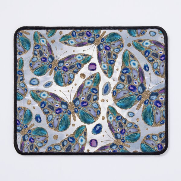 Item preview, Blue and Purple Geodes Butterflies designed and sold by k9printart.