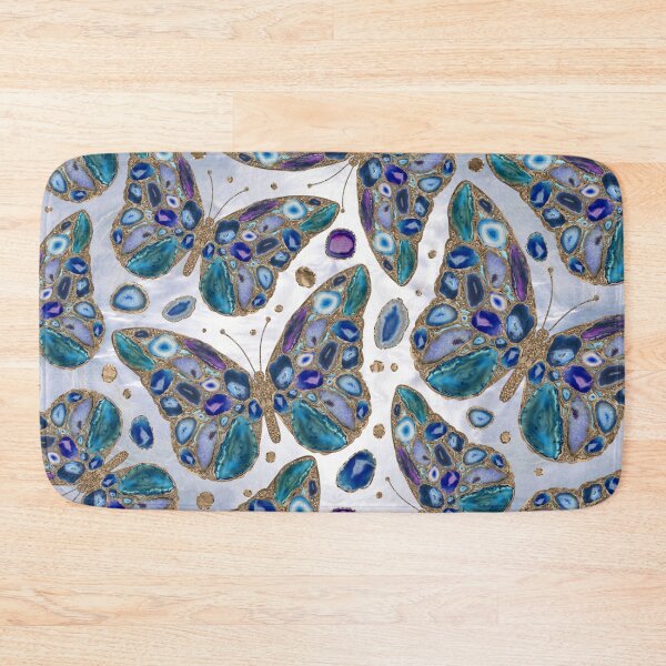 Item preview, Blue and Purple Geodes Butterflies designed and sold by k9printart.
