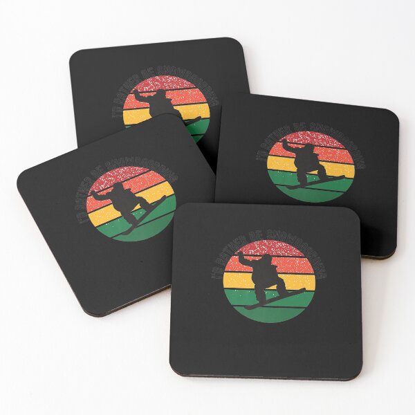 Item preview, I'd Rather Be Snowboarding Snowboard Snow Retro Sunset Premium T-Shirt designed and sold by shop   luisant.