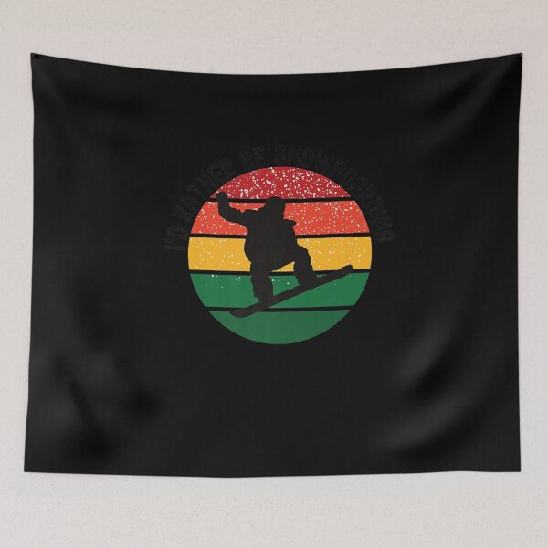 Item preview, I'd Rather Be Snowboarding Snowboard Snow Retro Sunset Premium T-Shirt designed and sold by shop   luisant.