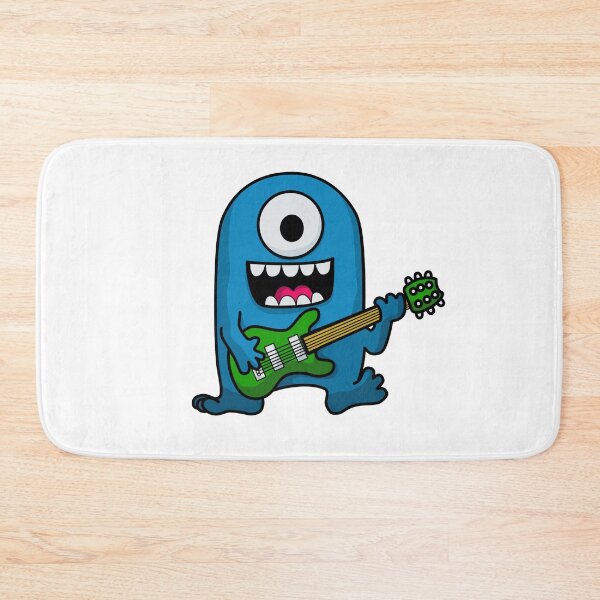 Item preview, One Eyed Blue Alien Monster Rock Guitarist designed and sold by SunnyStreet.