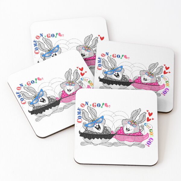 Item preview, Happy Bunnies - Come on , go ! designed and sold by Shirley cute art .