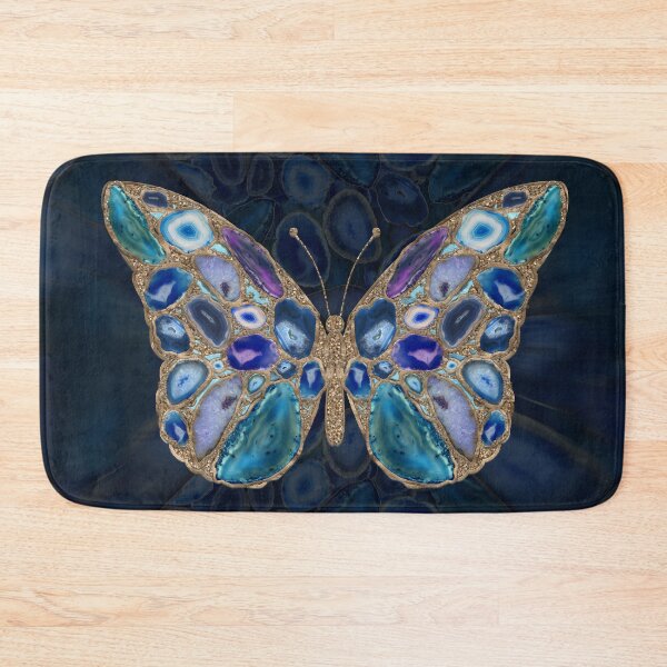 Item preview, Blue and Purple Geodes Butterfly designed and sold by k9printart.