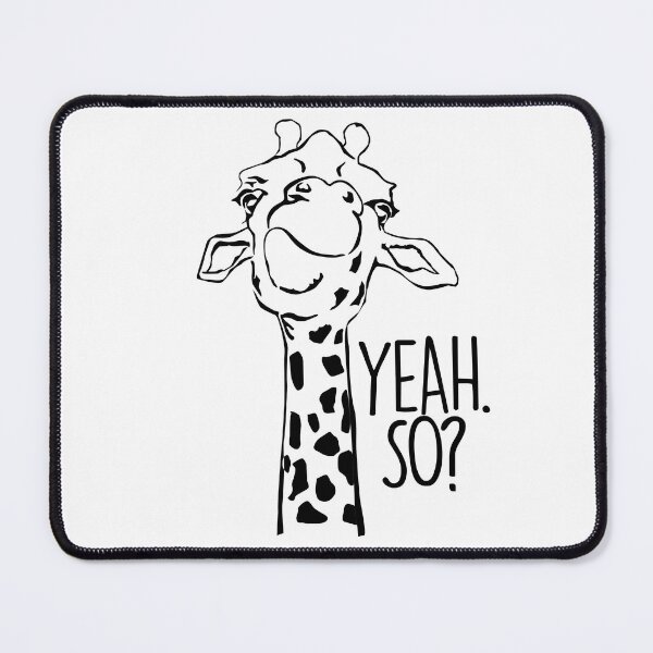 Item preview, Giraffe Irked Expression Yeah So Funny Cartoon Animal designed and sold by SunnyStreet.