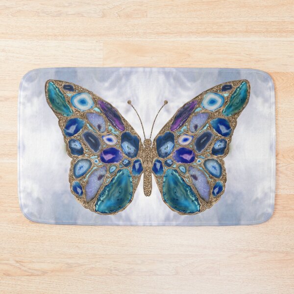 Item preview, Blue and Purple Geodes Butterfly designed and sold by k9printart.