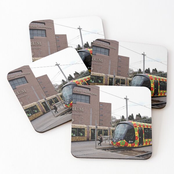 Item preview, Montpellier trams at Le Corum  designed and sold by Random Railways.