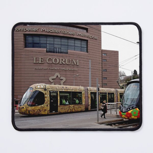 Item preview, Montpellier trams at Le Corum  designed and sold by Random Railways.