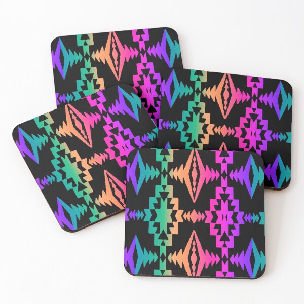Item preview, Black / Blue / Pink Gradient Native Blanket Print designed and sold by JMWCD.
