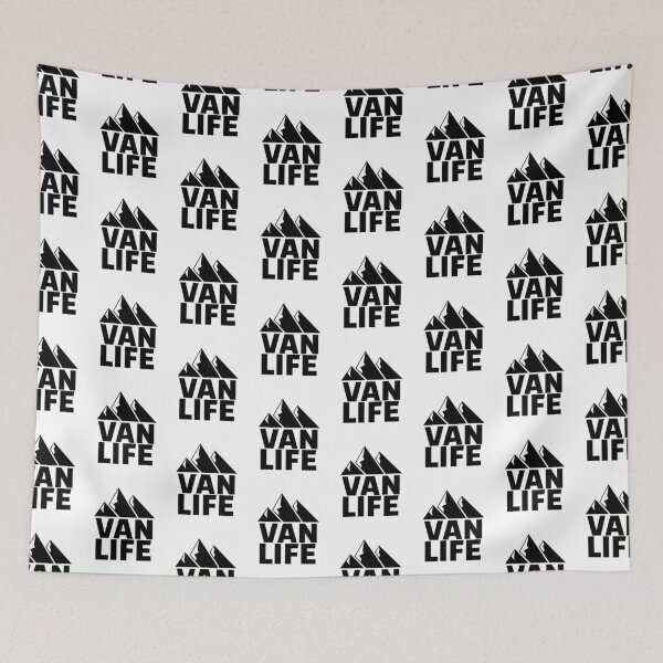 Item preview,  Van Life Mountain Range Black Graphic Image designed and sold by DARBOL-DESIGN.