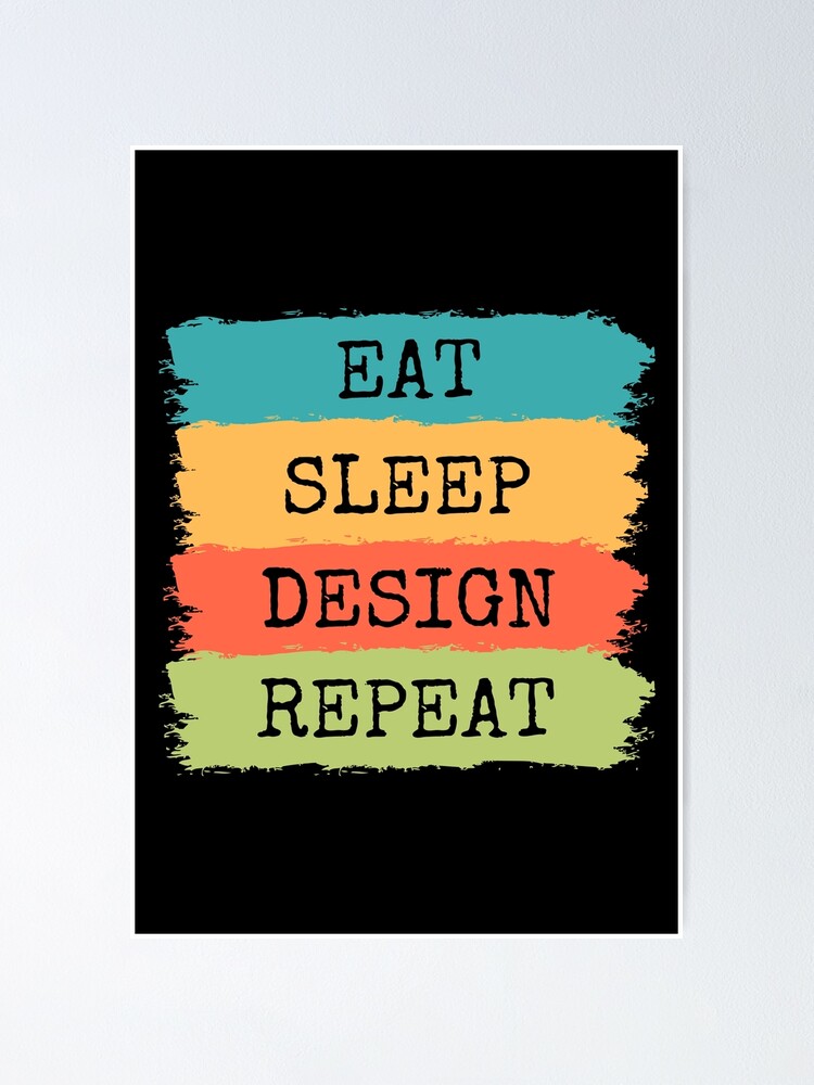 Eat sleep design repeat' Sticker