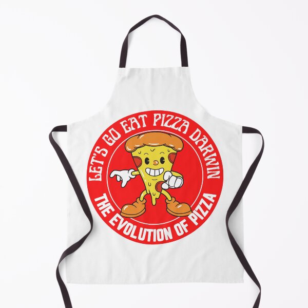 Item preview, Let's Go Eat Pizza Darwin Funny The Evolution Of Pizza Round Sticker designed and sold by RGRamsey.