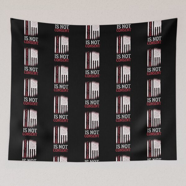 Item preview, Coercion is not consent, distressed American flag print designed and sold by Auntieck.