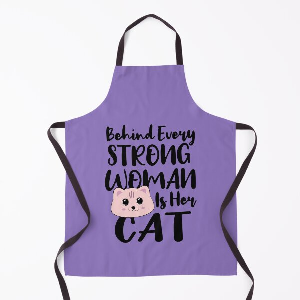 Item preview, Behind Every Strong Woman Is Her Cat | Cute Funny Cat designed and sold by Dev-Ang.