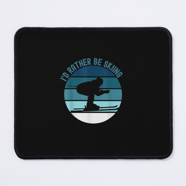 Item preview, I'd Rather Be Skiing Snow Ski Snowgirl Skiing Winter Retro T-Shirt designed and sold by shop luisant.