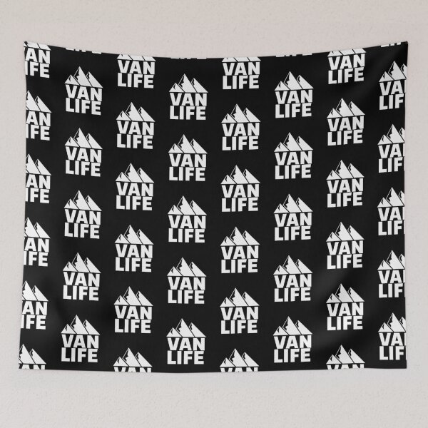 Item preview,  Van Life Mountain Range white Graphic Image designed and sold by DARBOL-DESIGN.
