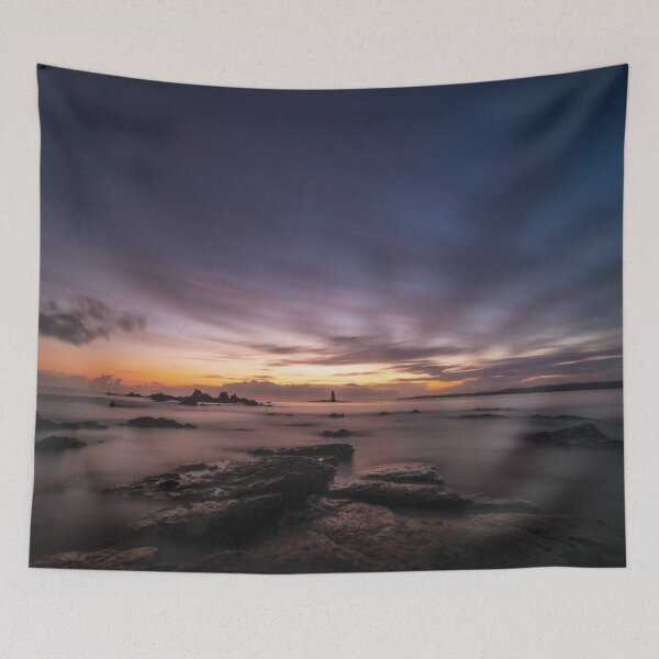 Item preview, Seascape at sunset with Lighthouse designed and sold by Eros Suà.