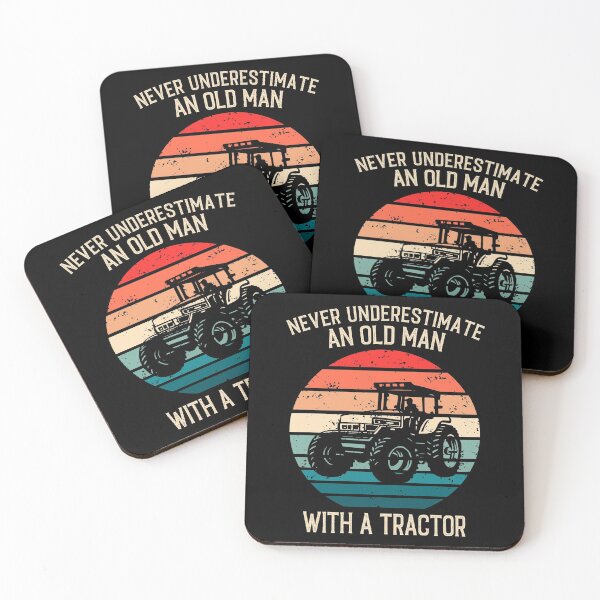 Item preview, Never Underestimate An Old Man With A Tractor - Funny Vintage Farmer Gift, Retro Tractor lover  designed and sold by Creative Angel.