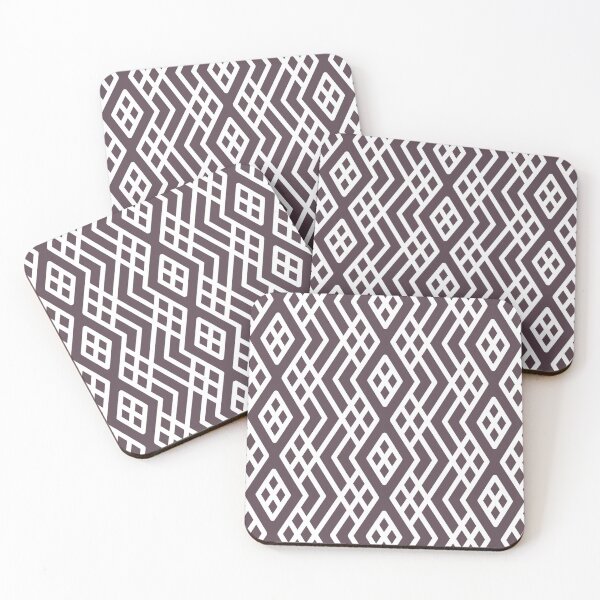 Artikelvorschau, Dark Purple and White Shape Mosaic Pattern 3 Pairs DE 2022 Trending Color Grapes of Wrath DET409 entworfen und verkauft von ColorOfTheYears.