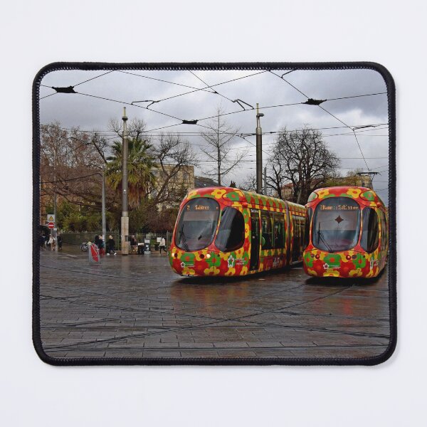 Item preview, Montpellier trams outside Saint Roch station designed and sold by Random Railways.