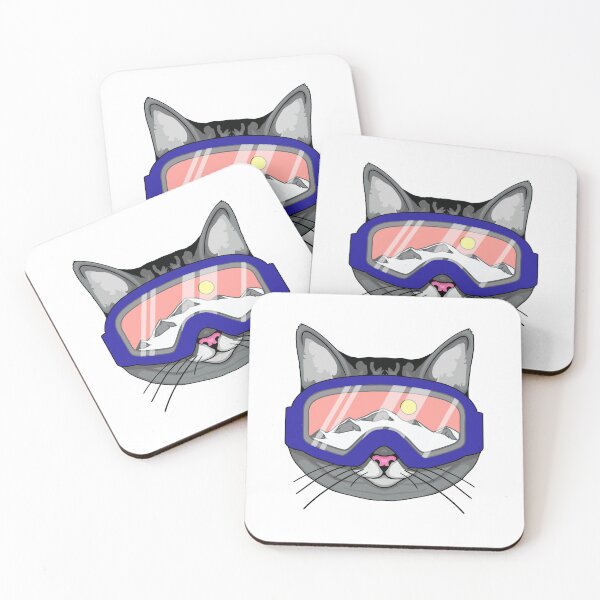 Item preview, Ski Snowboard Cat Wearing Ski Goggles designed and sold by dass-art.
