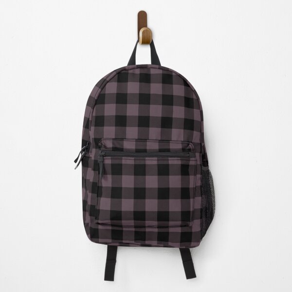 Item preview, Black and Dark Purple Buffalo Plaid Pattern Pairs DE 2022 Trending Color Grapes of Wrath DET409 designed and sold by ColorOfTheYears.