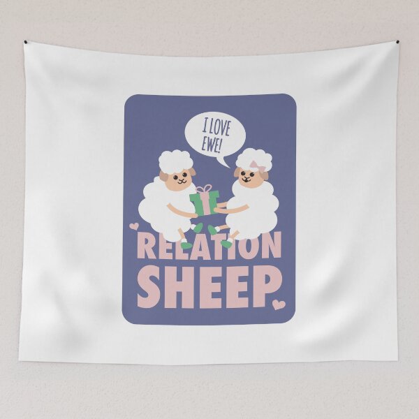 Item preview, Romantic Sheep | Valentine's Day | Love Puns Jokes designed and sold by Fluffy-Vectors.