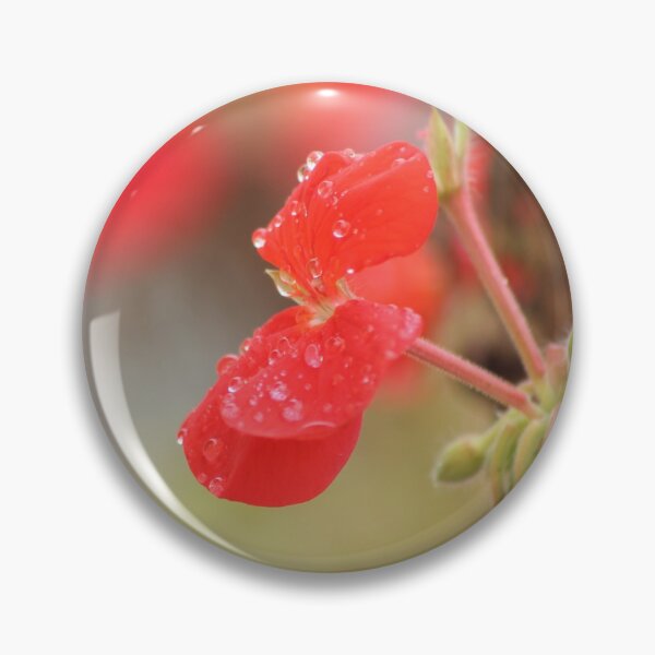 Item preview, Small Red Flower with Raindrop Sat on Petals. designed and sold by InterOptic.