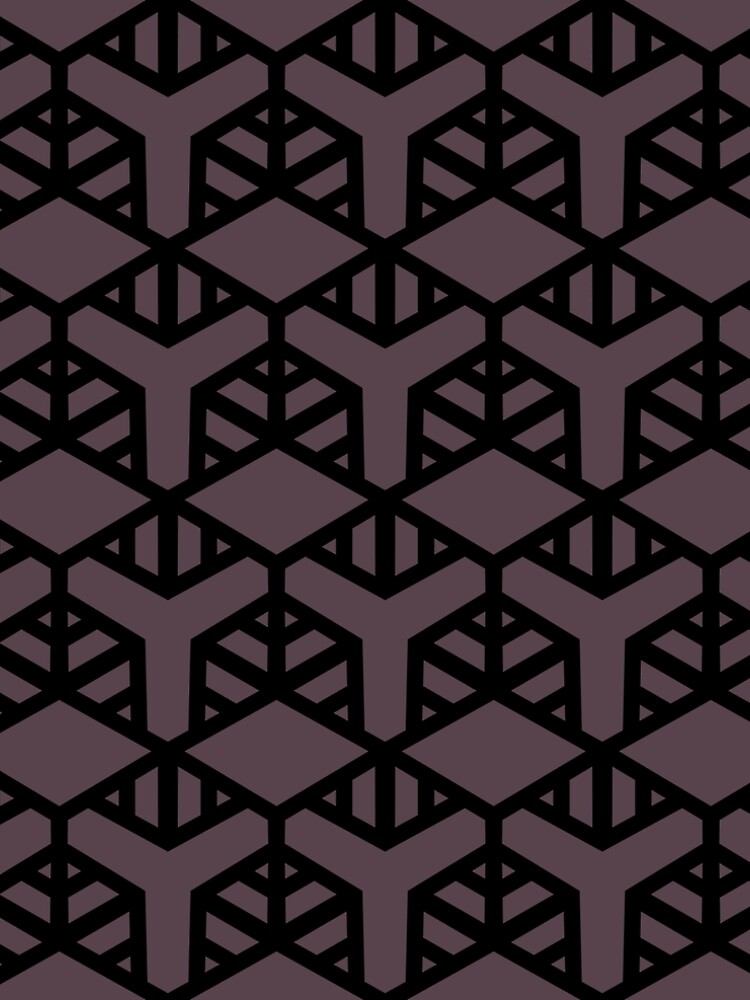 Thumbnail 5 von 5, A-Linien Kleid, Black and Dark Purple Shape Tile Pattern 2 Pairs DE 2022 Trending Color Grapes of Wrath DET409 designt und verkauft von ColorOfTheYears.