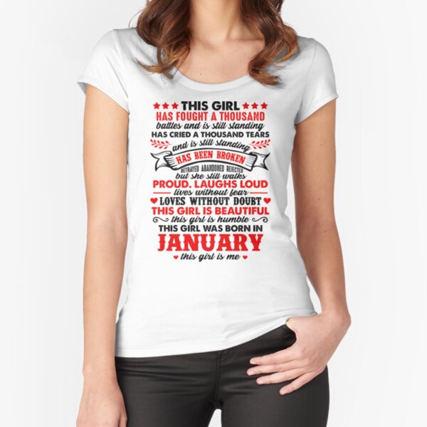 Beautiful Strong Tough Humble Girl Quote January Birthday Gift For