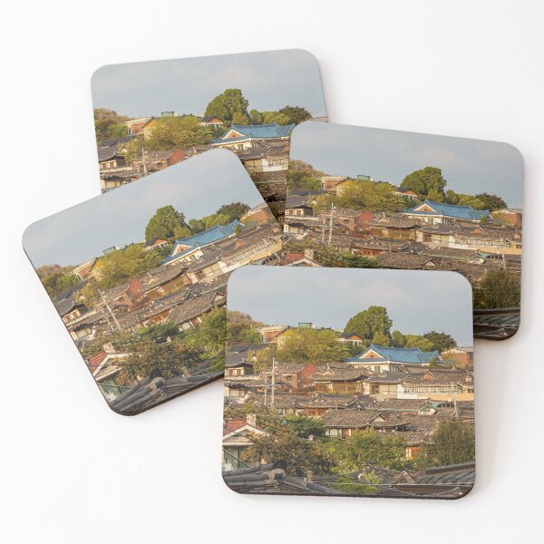 Item preview, The Korean architechture in the roof tops of Bukchon Hanok Village in Seoul designed and sold by SnapTPhotograph.