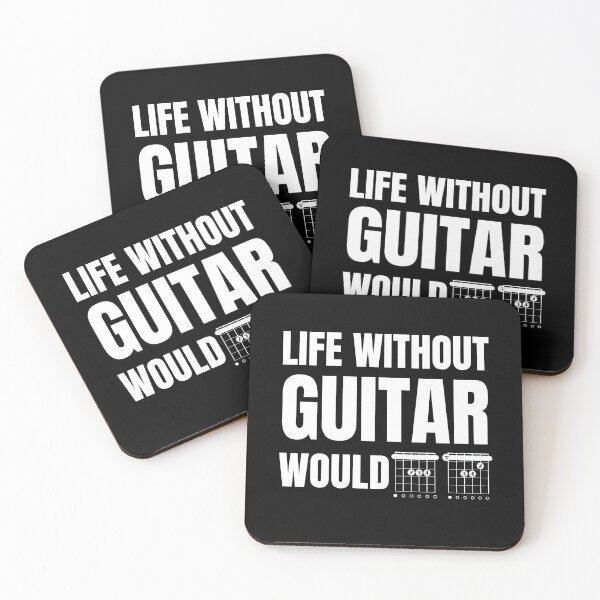 Item preview, Life Without Guitar Would B For Cool Guitarist With Cute Guitar Notes designed and sold by Funwithmusic.