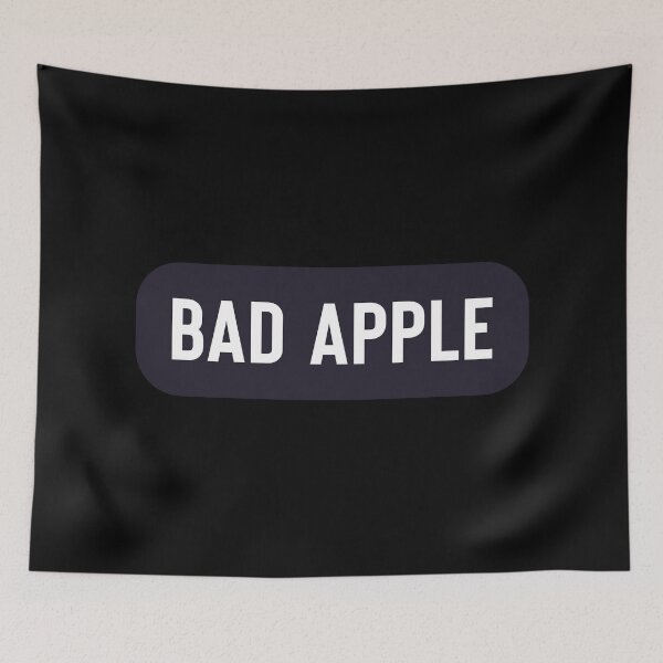 Item preview, Bad Apple - Funny Helmet Stickers designed and sold by voidcrow.