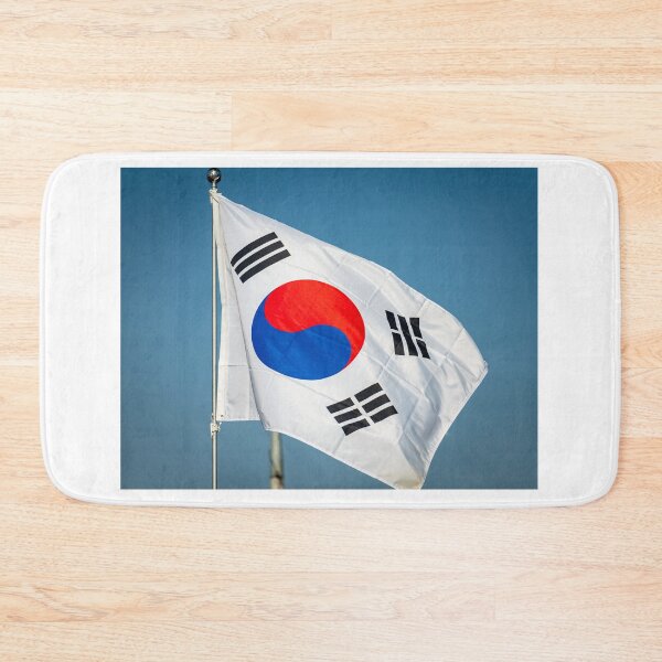 Item preview, The flag of South Korea blowing in the wind at the Demilitarized Zone. designed and sold by SnapTPhotograph.