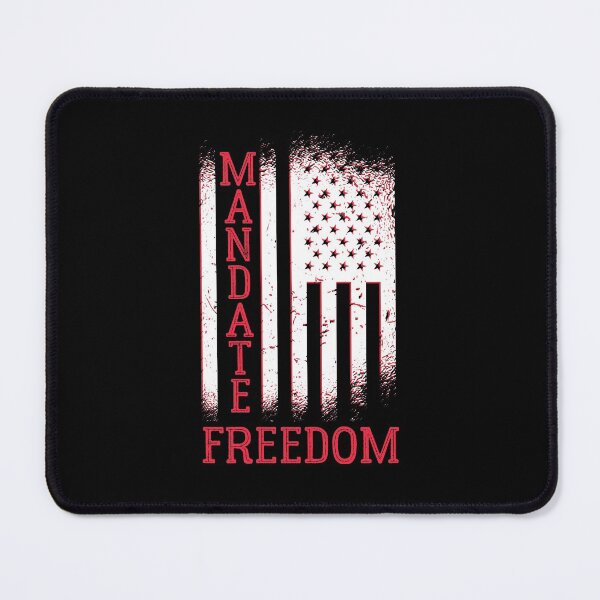 Item preview, Mandate freedom, distressed American flag print designed and sold by Auntieck.