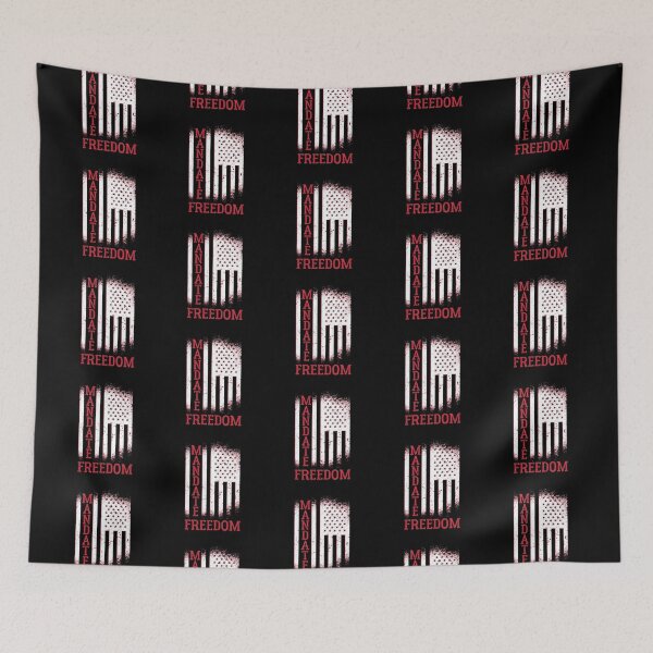 Item preview, Mandate freedom, distressed American flag print designed and sold by Auntieck.