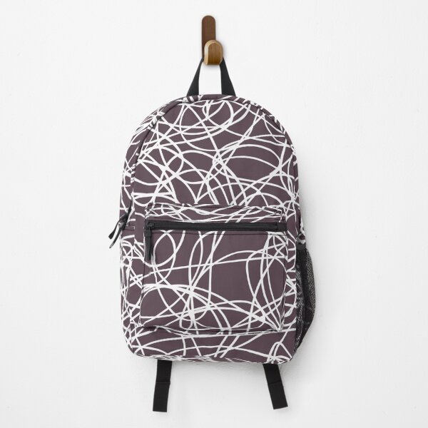 Item preview, Dark Purple and White Scribble Mosaic Pattern Pairs DE 2022 Trending Color Grapes of Wrath DET409 designed and sold by ColorOfTheYears.