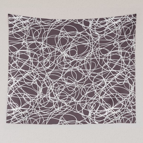 Artikelvorschau, Dark Purple and White Scribble Mosaic Pattern Pairs DE 2022 Trending Color Grapes of Wrath DET409 entworfen und verkauft von ColorOfTheYears.