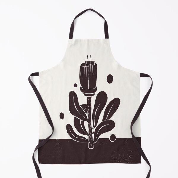 Item preview, Scandinavian folk art flower linocut style illustration designed and sold by behindtheclouds.