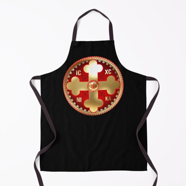 Item preview, Greek Orthodox Cross Red Gold Large ICXC NIKA designed and sold by Yiorgos Designs.