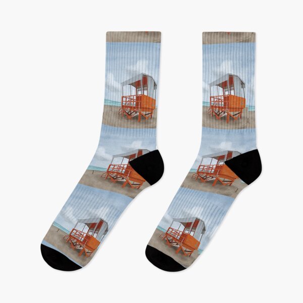 Item preview, Iconic Lifeguard Tower street art designed and sold by BailemosBachata.