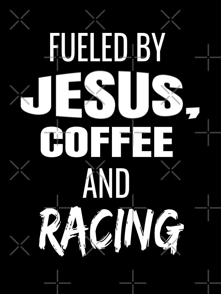Thumbnail 3 of 3, Scarf, Fueled By Jesus Coffee and Racing Drag Racing Street Racing Motorcycle Racing Junior Dragster Racing Racer designed and sold by CarantinedChaos.