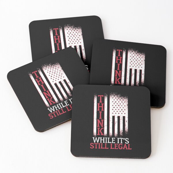 Item preview, Think while it's still legal, distressed American flag print designed and sold by Auntieck.