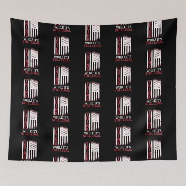 Item preview, Think while it's still legal, distressed American flag print designed and sold by Auntieck.