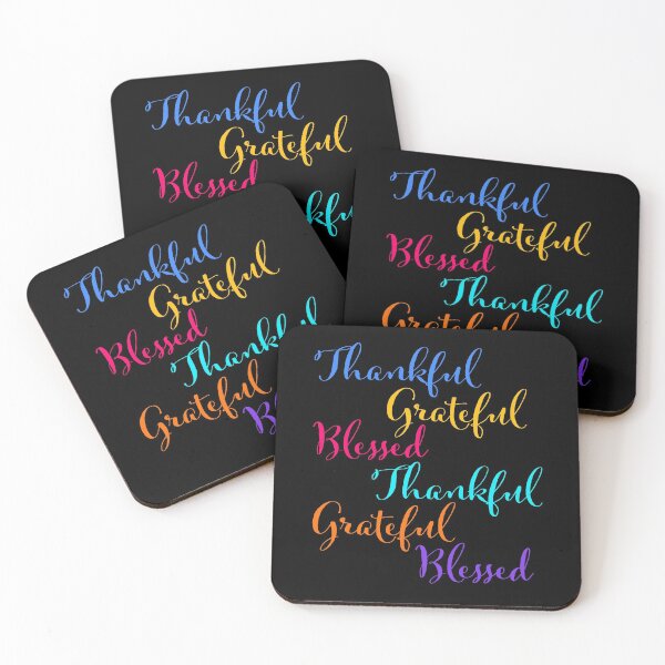 Item preview, Thankful Grateful Blessed Colorful Words designed and sold by Brasilia.