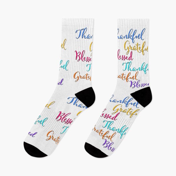 Item preview, Thankful Grateful Blessed Colorful Words designed and sold by Brasilia.