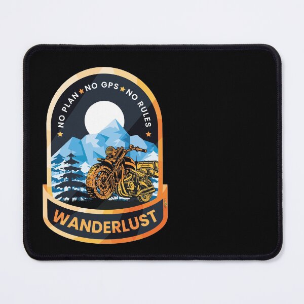 Item preview, Adventure Bike Rider Wanderlust No Plan No GPS No Rules Sticker T-Shirt 04 designed and sold by OuterShellUK.