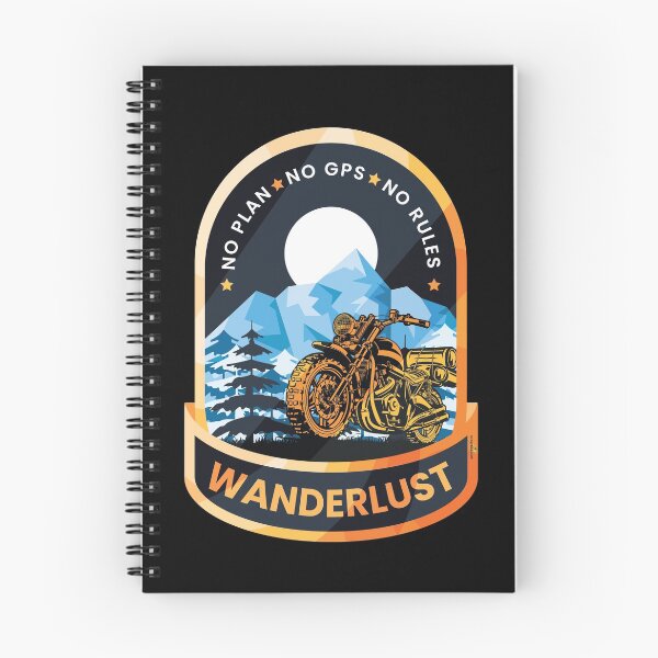 Item preview, Adventure Bike Rider Wanderlust No Plan No GPS No Rules Sticker T-Shirt 04 designed and sold by OuterShellUK.