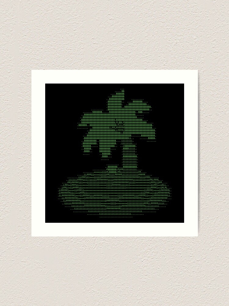 "Desert Island emoji Ascii Art" Art Print by typonquotes Redbubble