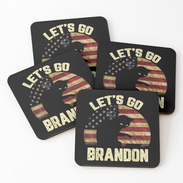 Item preview, Black Cat American Flag Let'S Go Brandon  designed and sold by FlyTee4U.