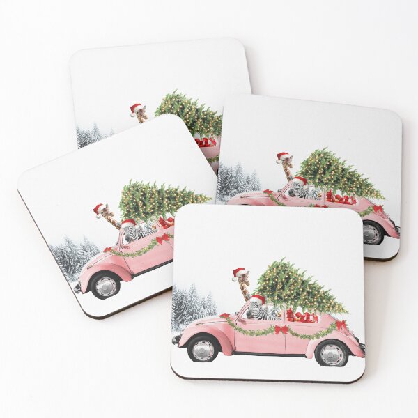 Item preview, Funny Christmas zebra and giraffe, Animal adventures by car designed and sold by juliaemelian.